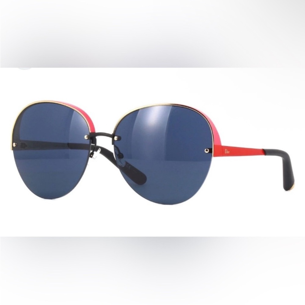 Christian Dior Limited Edition Red Pink Gold Sunglasses NEW